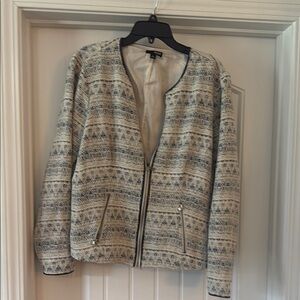 a.n.a Cream and Black Textured Jacket